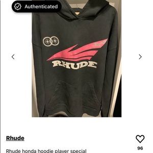 Exclusive Rhude x honda hoodie